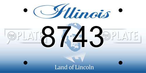 8743 Illinois License Plate