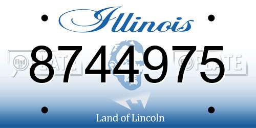 8744975 Illinois License Plate