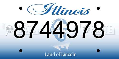 8744978 Illinois License Plate