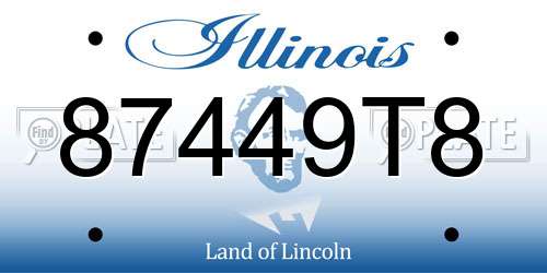 87449T8 Illinois License Plate