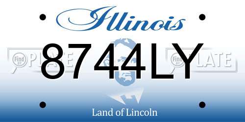 8744LY Illinois License Plate