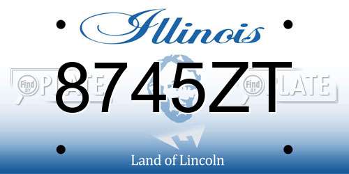 8745ZT Illinois License Plate