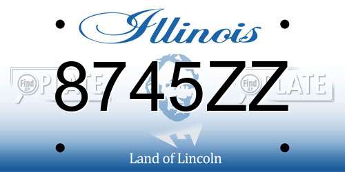 8745ZZ Illinois License Plate