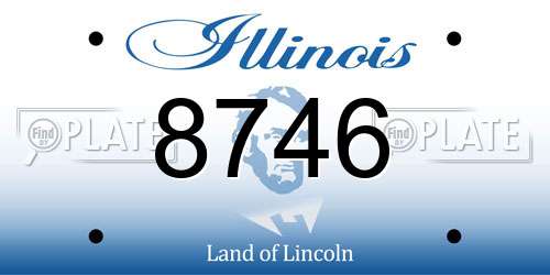 8746 Illinois License Plate