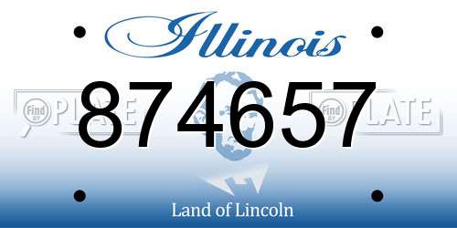 874657 Illinois License Plate