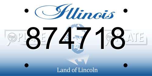 874718 Illinois License Plate