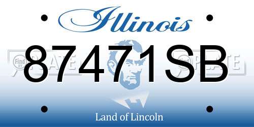 87471SB Illinois License Plate