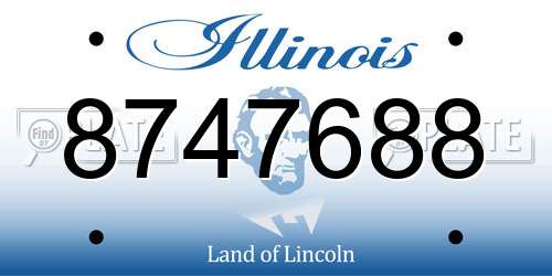 8747688 Illinois License Plate