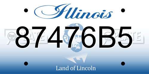87476B5 Illinois License Plate