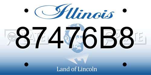87476B8 Illinois License Plate