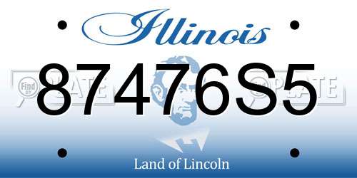 87476S5 Illinois License Plate