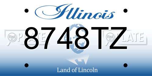 8748TZ Illinois License Plate