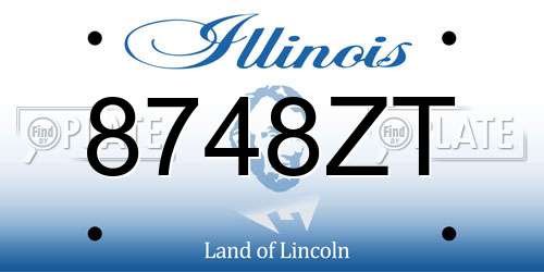 8748ZT Illinois License Plate