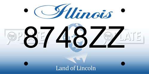 8748ZZ Illinois License Plate