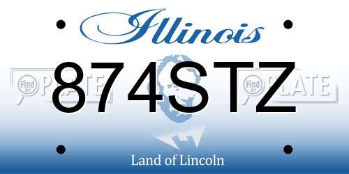 874STZ Illinois License Plate