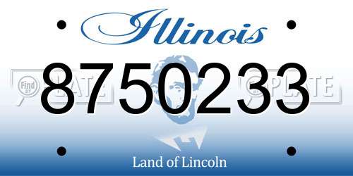 8750233 Illinois License Plate