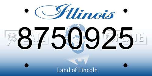 8750925 Illinois License Plate