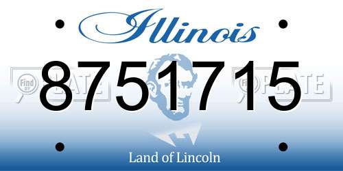 8751715 Illinois License Plate