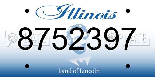 8752397 Illinois License Plate