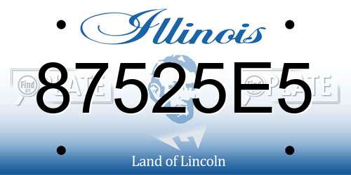 87525E5 Illinois License Plate