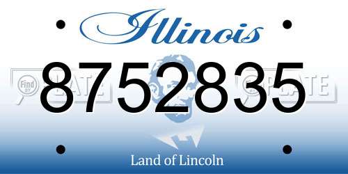 8752835 Illinois License Plate
