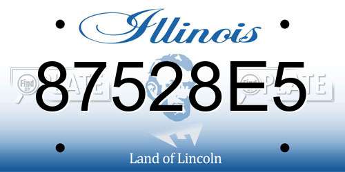 87528E5 Illinois License Plate