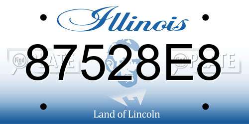 87528E8 Illinois License Plate