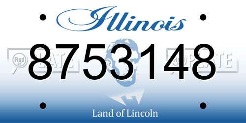 8753148 Illinois License Plate