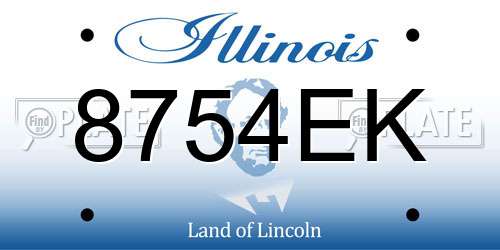 8754EK Illinois License Plate