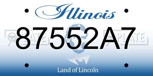 87552A7 Illinois License Plate