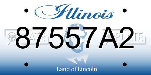 87557A2 Illinois License Plate