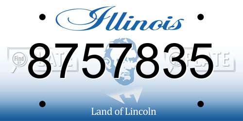 8757835 Illinois License Plate