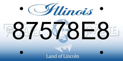 87578E8 Illinois License Plate