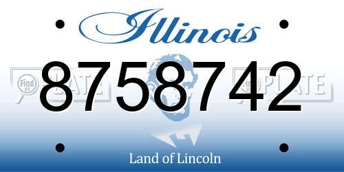 8758742 Illinois License Plate