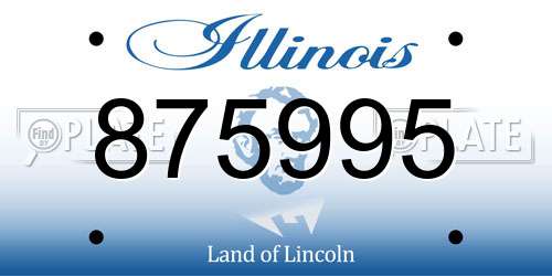 875995 Illinois License Plate