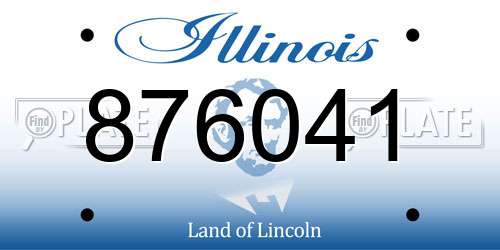 876041 Illinois License Plate
