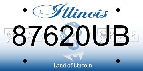 87620UB Illinois License Plate