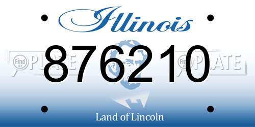 876210 Illinois License Plate