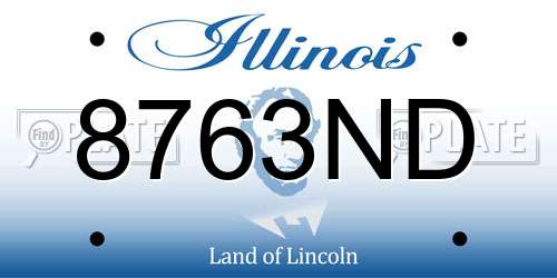8763ND Illinois License Plate