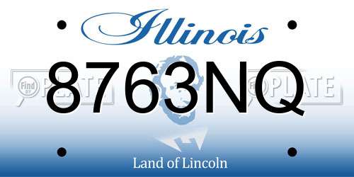 8763NQ Illinois License Plate