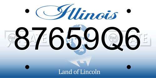 87659Q6 Illinois License Plate