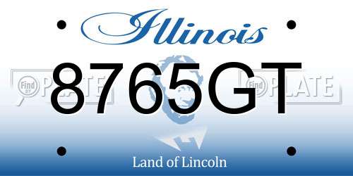 8765GT Illinois License Plate