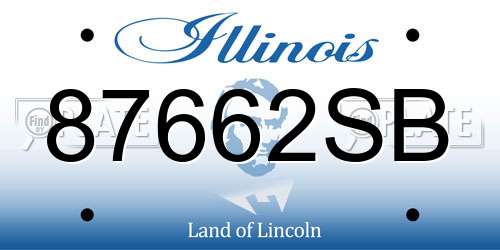 87662SB Illinois License Plate