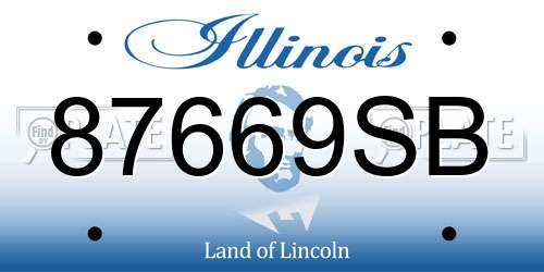 87669SB Illinois License Plate
