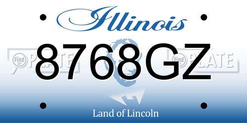 8768GZ Illinois License Plate
