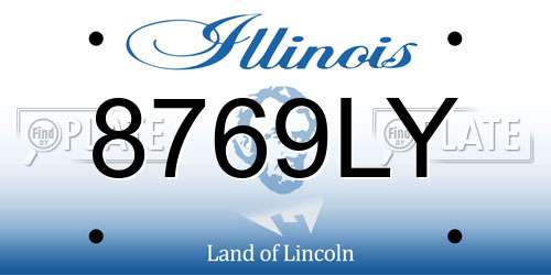 8769LY Illinois License Plate