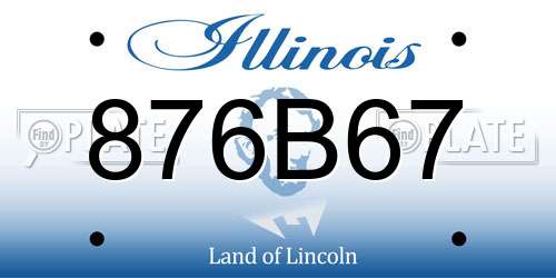 876B67 Illinois License Plate