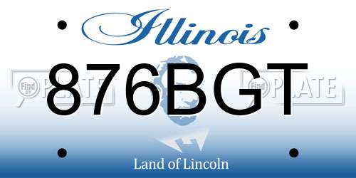 876BGT Illinois License Plate