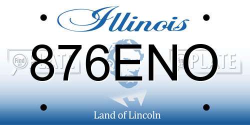 876ENO Illinois License Plate