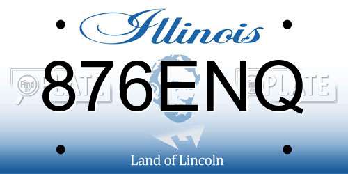 876ENQ Illinois License Plate